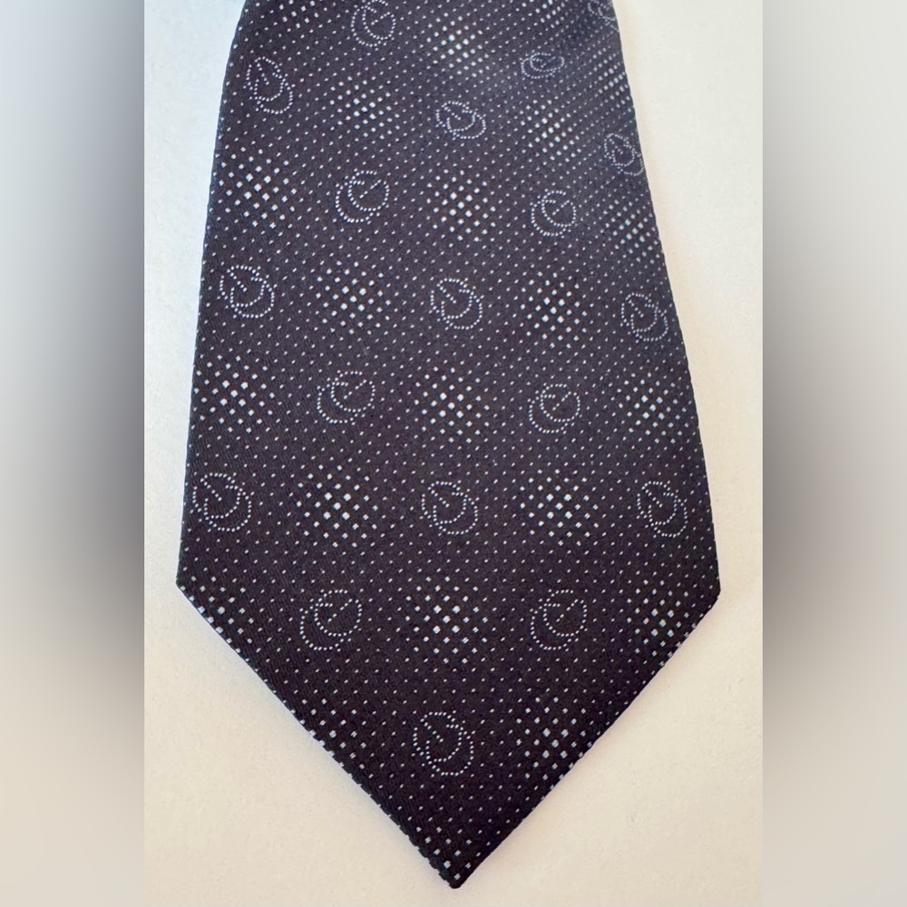 Gucci Logo Neck Tie. Navy